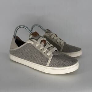 OluKai Pehuea Li Sneakers Womens 9 Tapa Clay Gray Knit Casual Comfort